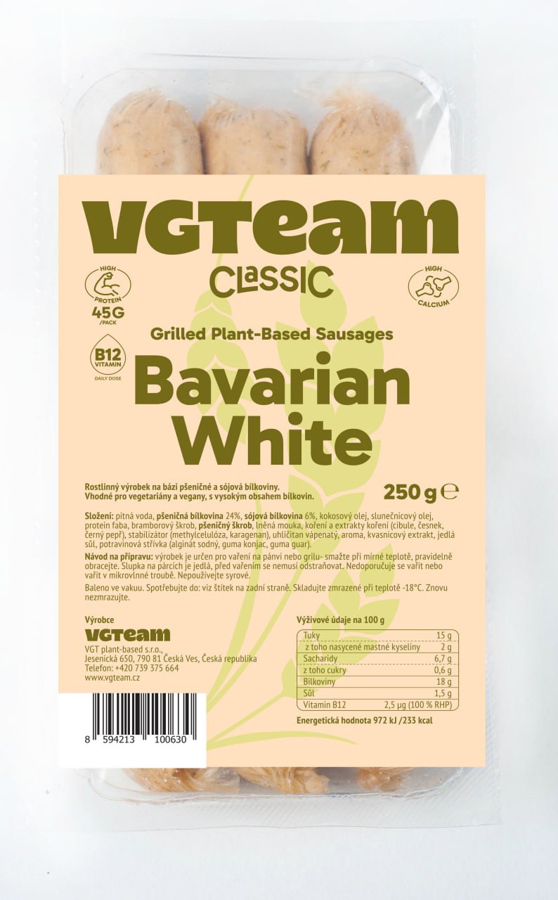 Plant Based Grill Sausages "Bavarian White"