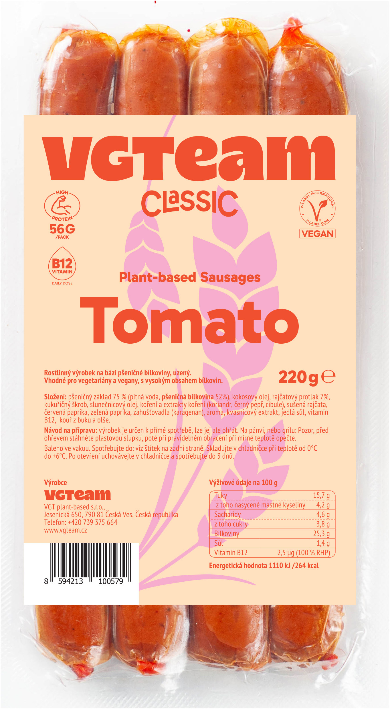 Plant-Based Sausages "Tomato"